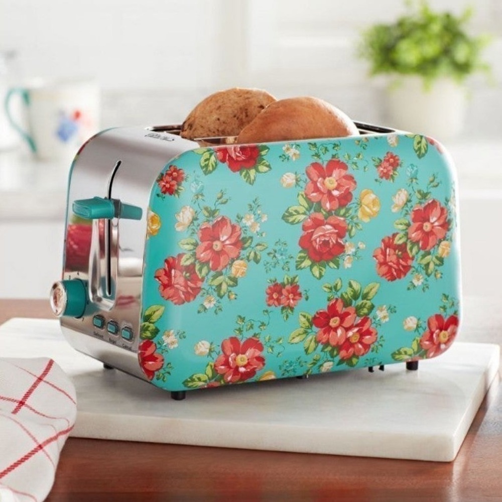 NWT Vintage Floral Pioneer Woman Toaster